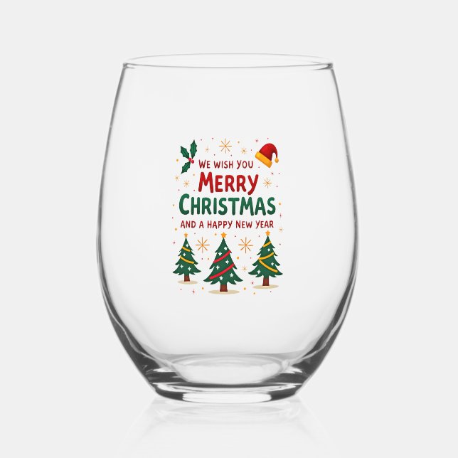 Verre À Vin Sans Pied Christmas Christmas Christmas Christmas Christmas  (Recto)