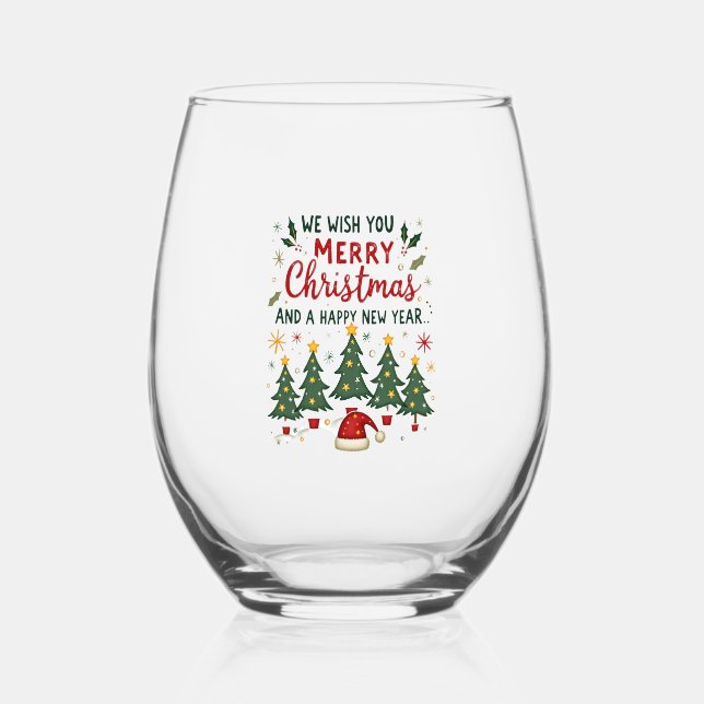 Verre À Vin Sans Pied Christmas Christmas Christmas Christmas Christmas  (Recto)