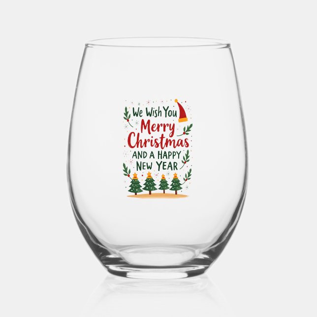 Verre À Vin Sans Pied Christmas Christmas Christmas Christmas Christmas  (Recto)