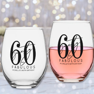 Verre À Vin Sans Pied Cinquante 60 ans