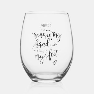 Verre À Vin Sans Pied Citation de maman de chien