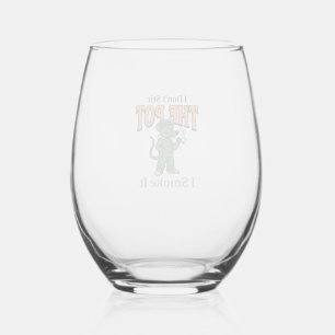 Verre À Vin Sans Pied Citation de rat drôle vintage design de gravure su