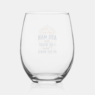 Verre À Vin Sans Pied Citation drôle de propriétaire de chien Design vec
