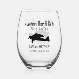 Verre À Vin Sans Pied Cocktails Aviation Bar & Grill
