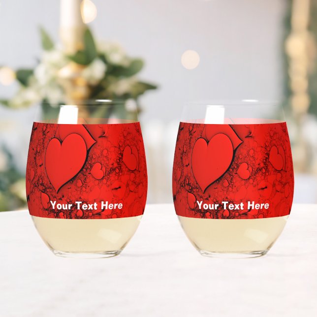 Verre À Vin Sans Pied Coeurs sensibles (Insitu (Mariage))