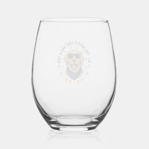 Verre À Vin Sans Pied Conception de chemise d'empreinte de patte de retr