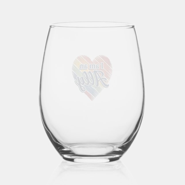 Verre À Vin Sans Pied Conception de chemise vectorielle cœur allié arc-e (Recto)