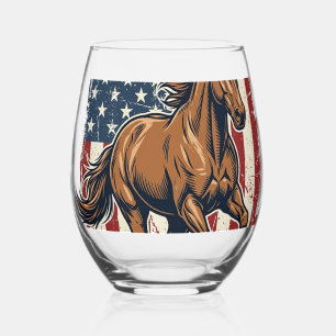 Verre À Vin Sans Pied Conception de chemise vectorielle de drapeau de ch