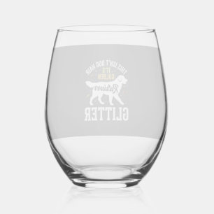 Verre À Vin Sans Pied Conception de cheveux de chien pailletés Retriever