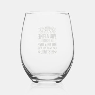 Verre À Vin Sans Pied Conception de typographie de citation d'amant de c
