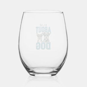 Verre À Vin Sans Pied Conception vectorielle de citation d'amant de chie