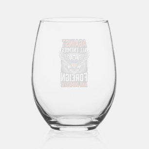 Verre À Vin Sans Pied Contre tous les ennemis conception de chemise Eagl
