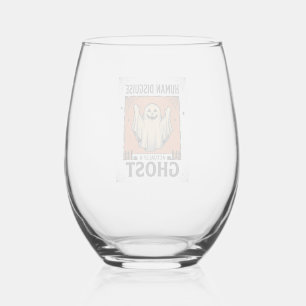 Verre À Vin Sans Pied Costume Humain Fantôme Humour Halloween Vintage_1