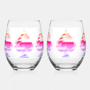 Verre À Vin Sans Pied Coucher de soleil Pique vin Ensemble