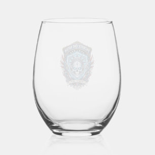 Verre À Vin Sans Pied Crâne Cyber Liberté Patriotique Cyberpunk Futur Fr