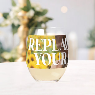 Verre À Vin Sans Pied Créez votre propre photo personnalisée sur mesure