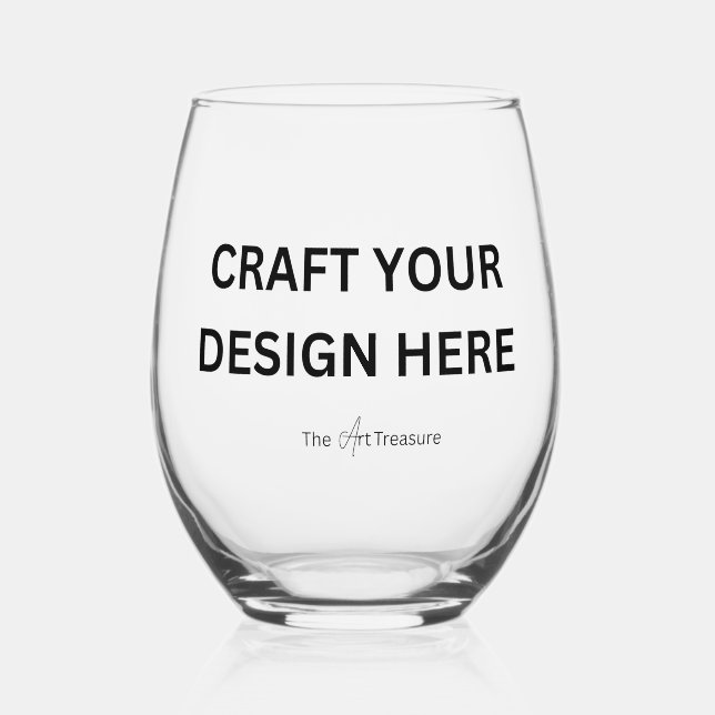 Verre À Vin Sans Pied Custom Printed – Upload Your Own Design (Recto)