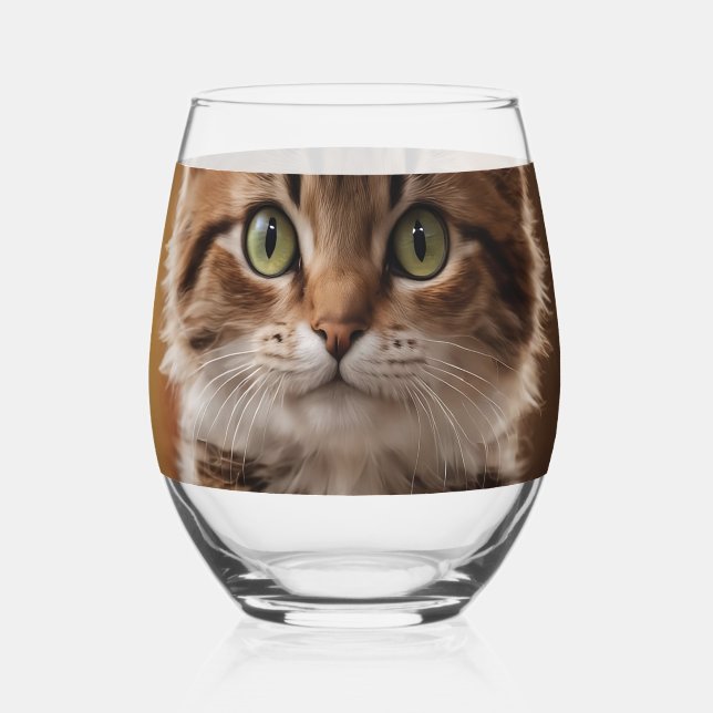 Verre À Vin Sans Pied Cute Kitten (Recto)