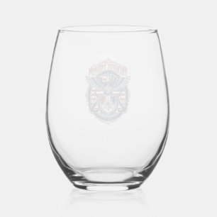 Verre À Vin Sans Pied Débardeur graphique vectoriel pré-coastal patrioti