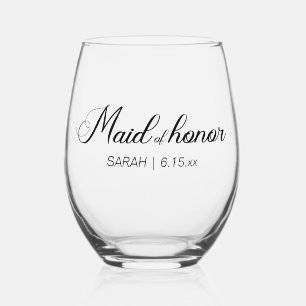 Verre À Vin Sans Pied Demoiselle d'honneur enterrement de vie de jeune f