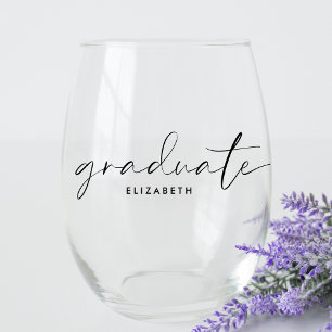 Verre À Vin Sans Pied Diplôme de script chic