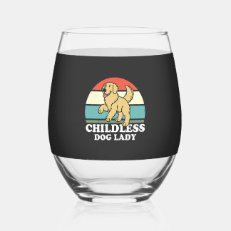 Verre À Vin Sans Pied dless Dog Lady