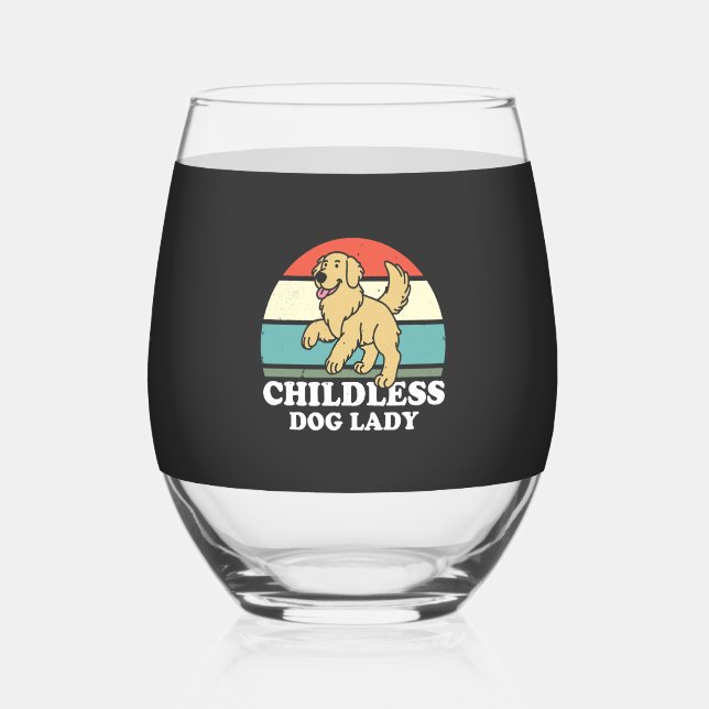 Verre À Vin Sans Pied dless Dog Lady (Recto)