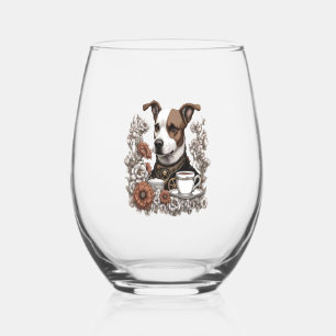 Verre À Vin Sans Pied dog anc coffee