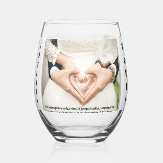Verre À Vin Sans Pied Drinkware wedding  photo with Name