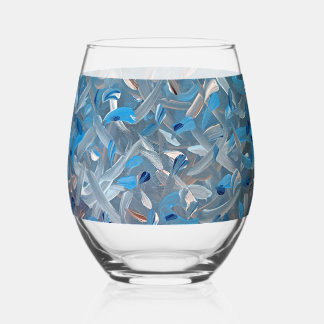Verre À Vin Sans Pied Dusty Blue