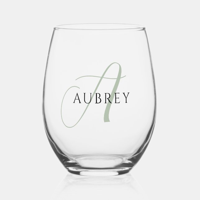 Verre À Vin Sans Pied Élégant ensemble de produits de boisson Monogram G (Recto)