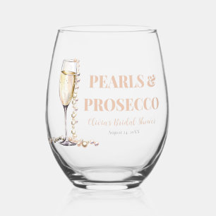 Verre À Vin Sans Pied Elégante perles d'or et Fête des mariées de poursu
