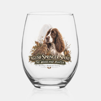 Verre À Vin Sans Pied English Springer Spaniel 