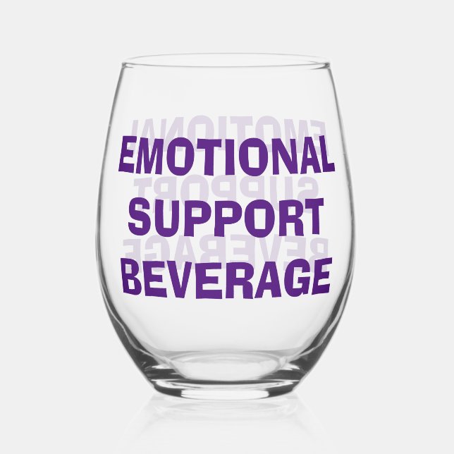 Verre À Vin Sans Pied Ensemble de boissons de support émotionnel (Recto)