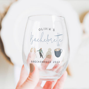 Verre À Vin Sans Pied Enterrement de vie de jeune fille personnalisé dan