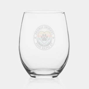 Verre À Vin Sans Pied Entraîner les humains à parler aux chiens Badge vi
