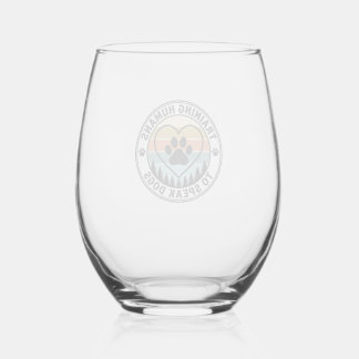 Verre À Vin Sans Pied Entraîner les humains à parler aux chiens Badge vi