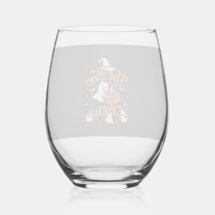 Verre À Vin Sans Pied Équipage fantôme citrouille blanche chapeau de sor