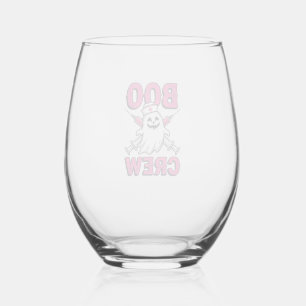 Verre À Vin Sans Pied Équipage fantôme infirmière Halloween vecteur conc