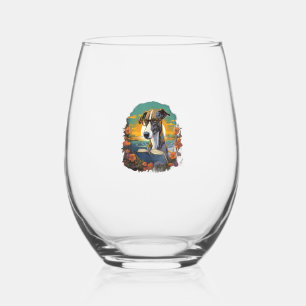 Verre À Vin Sans Pied Extérieur Greyhound Chig livre de lecture