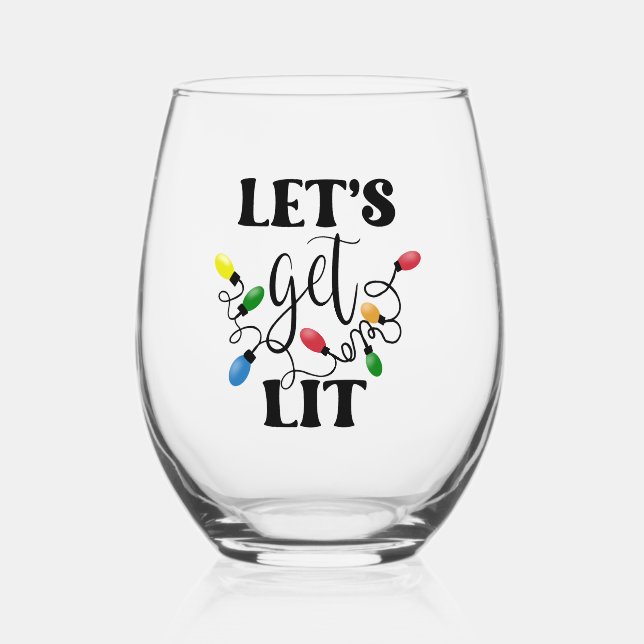 Verre À Vin Sans Pied Faisons un bon Noël (Recto)