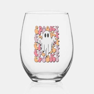 Verre À Vin Sans Pied Fantôme rétro éffrayant