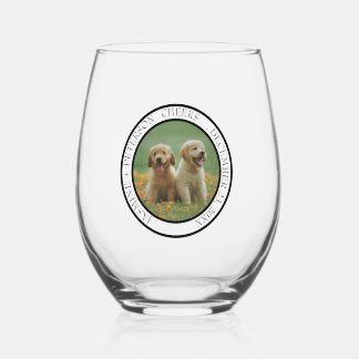 Verre À Vin Sans Pied Faveur de mariage personnalisée pour chien Photo d