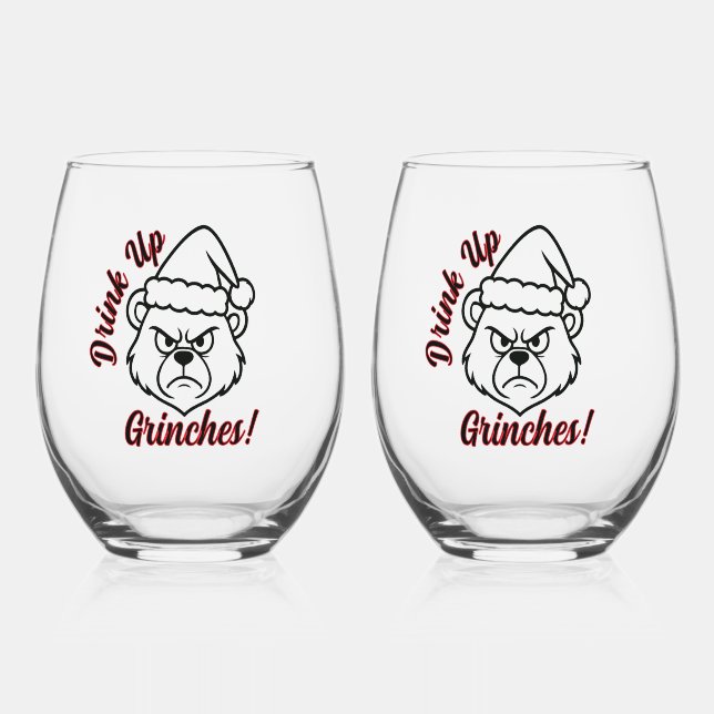 Verre À Vin Sans Pied Feelin Grinchy (Recto)