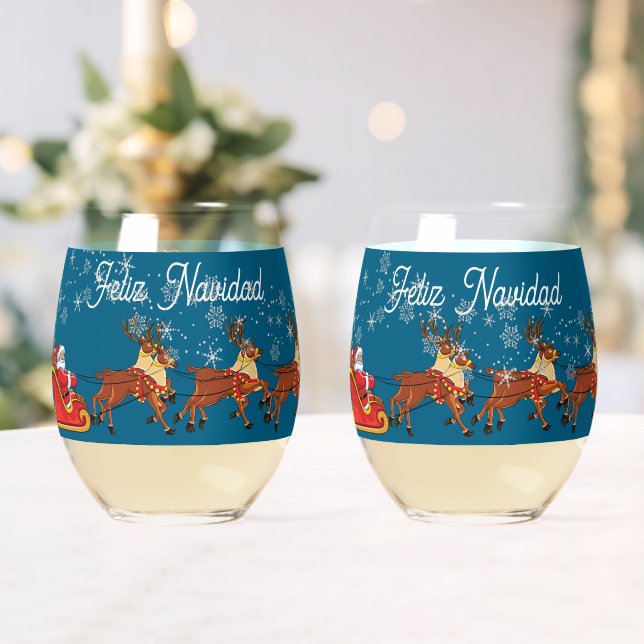 Verre À Vin Sans Pied Feliz Navidad (Insitu (Mariage))