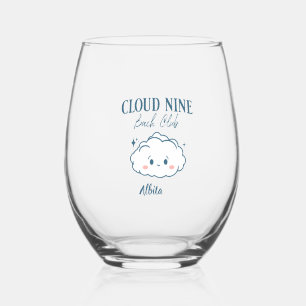 Verre À Vin Sans Pied fête de la bachelorette nuage neuf