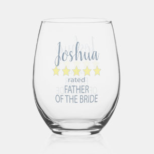 Verre À Vin Sans Pied Fête de mariage et de mariage 5 étoiles Père de la