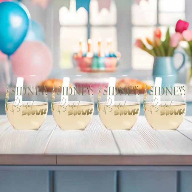 Verre À Vin Sans Pied Fête des mariées. Pajama (Insitu (Baby Shower))
