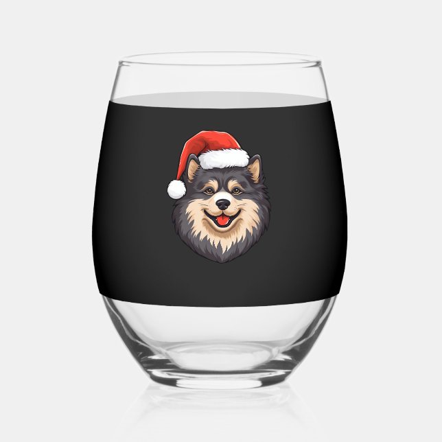Verre À Vin Sans Pied Finnish Lapphund Ugly Sweater Christmas Classic T- (Recto)