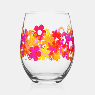 Verre À Vin Sans Pied Fleur
